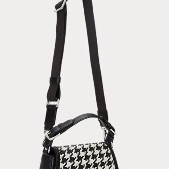 Lauren Ralph Lauren Tanner Houndstooth Medium Crossbody Bag - Picture 3 of 11